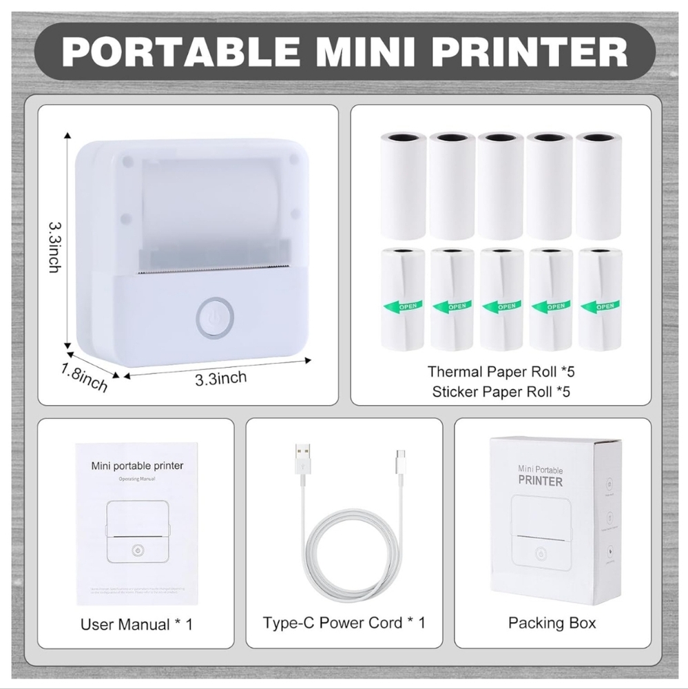 BUNDLE NWT! Mini Printer ➕ 14oz Stanley ➕ Waterproof BT Speaker for 🎵 & 📞 - Picture 13 of 15